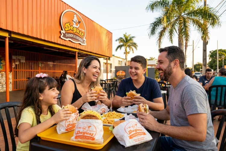hambúrguer artesanal, delivery Santa Luzia, Degust Sanduicheria, lanche rápido